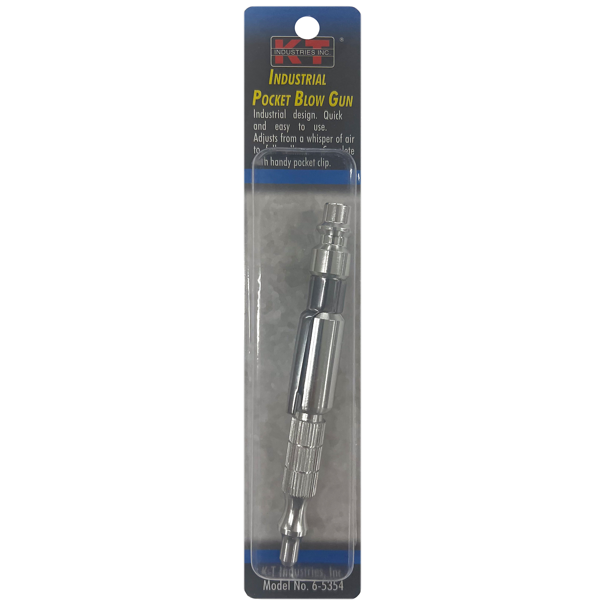 K-T Industries Pocket Blow Gun — Adjustable Airflow, Industrial Design, Model# 6-5354